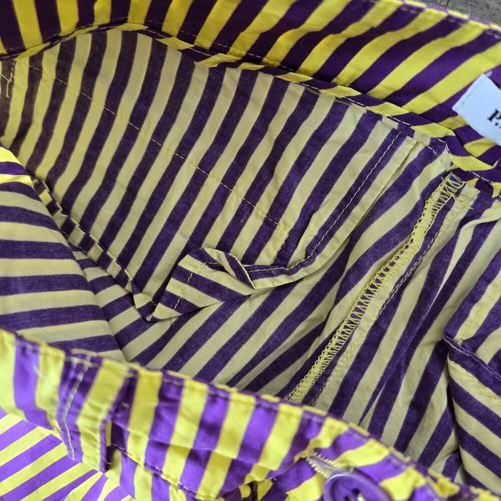 P.A.R.O.S.H. Purple Yellow Stripe Shorts Size XS - Picture 9 of 11